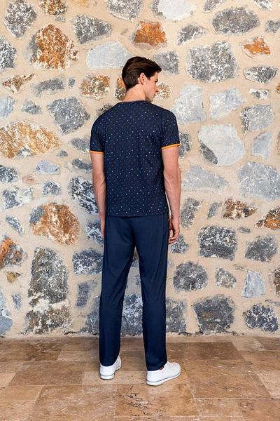 Doreanse Ανδρικό κοντό κοστούμι πιτζάμα Navy Blue