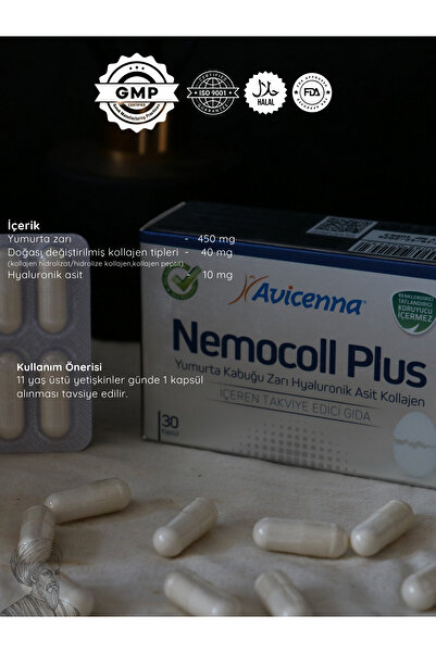 Avicenna Nemocoll Plus 30 Kapsül - Kolajen, Hyaluronik Asit, Ve Yumurta Kabuğu Zarı