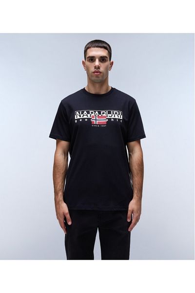 Napapijri Tricou negru pentru bărbați Napapijri S-Aylmer
