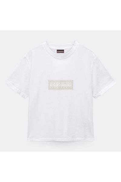 Napapijri Tricou alb Napapijri S-Box Logo pro bărbați