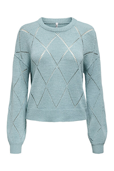 ONLY Pulover tricotat supradimensionat pentru damă cu gât rotund - 15339575