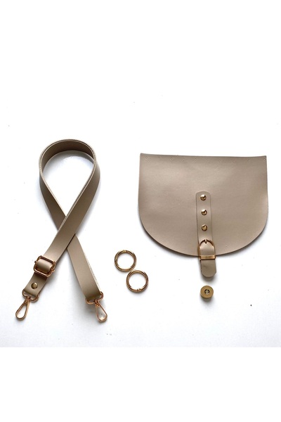 FERİHA HOBİ AKSESUAR غطاء حقيبة محبوك من الجلد مع حزام وحلقة