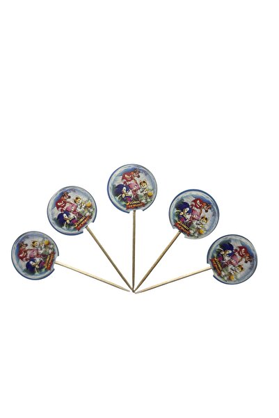 Cadde Süs كعكة تزيين كب كيك عيد الميلاد تحت عنوان سونيك - 20 مسواك