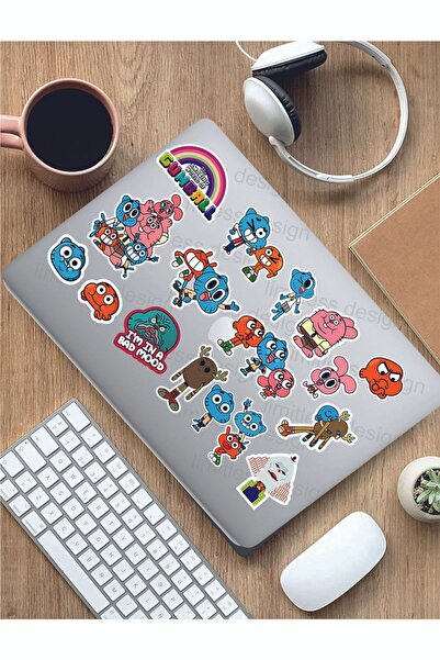 Limitless Design Gumball Temalı Laptop Tablet Defter Araba Motor sticker seti