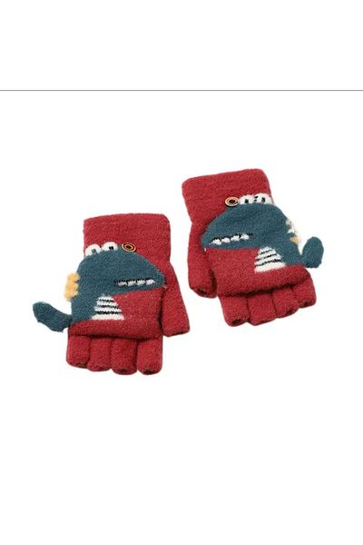 Purple Adv Red Dinosaur - Purple Uk Kids Gloves