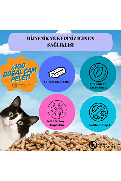 Genel Markalar A1 Kalite Çam Peleti Kedi Kumu 20 Lt