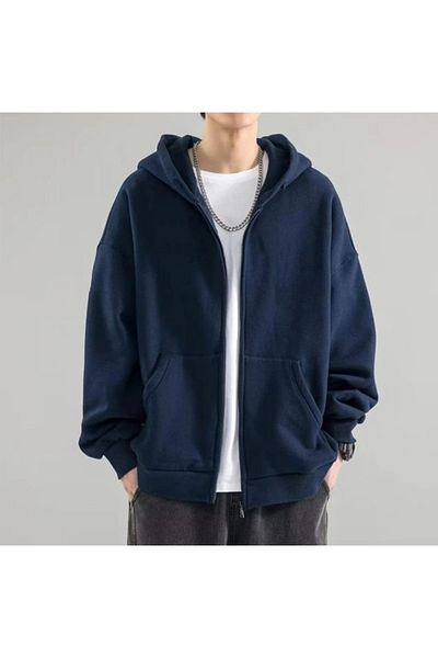 DEEPSENCE Winter Men's Sweatshirt Jacket - Hooded, Zip-Up and Dtf Printed