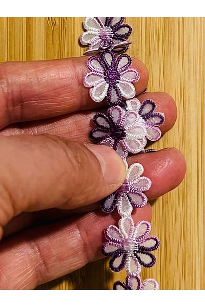 Öztürk Iron-On Daisy Decorative Strip. 20mm. Colorful/Gradient. 1Meter X 50Pcs