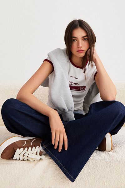 Bershka Split leather skater trainers