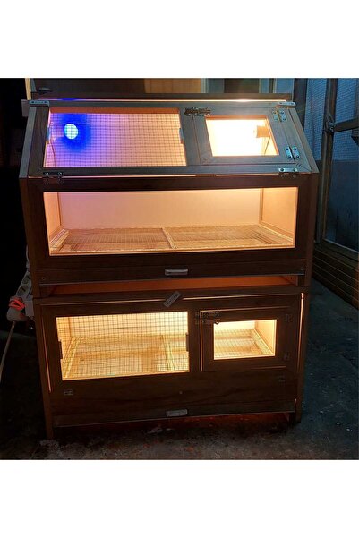 Harikalar Diyarı Çiftlik Civciv Büyütme Kafesi 2 Katlı 75x40x40 Ölçülerinde