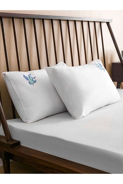 LC Waikiki Lcw Home Assorted Embroidered Cotton Pillowcases 2 Pcs 50X70 cm