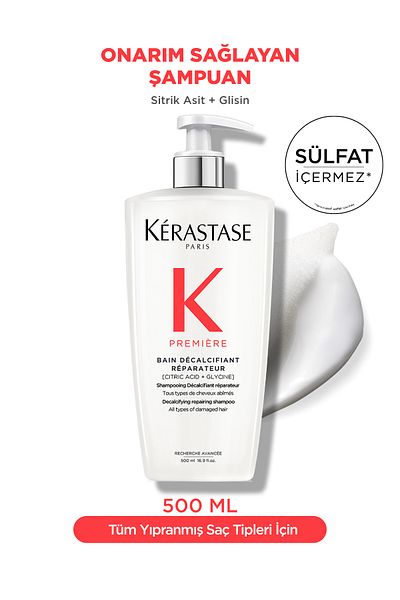 Kerastase Première Bain 500ml - Decalcifiant, Reparateur, Repairing Shampoo for Damaged Hair