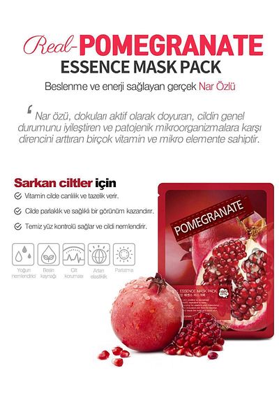 May Island 10 Pack Pomegranate Extract Korean Face Mask - Effective and Natural Brightness