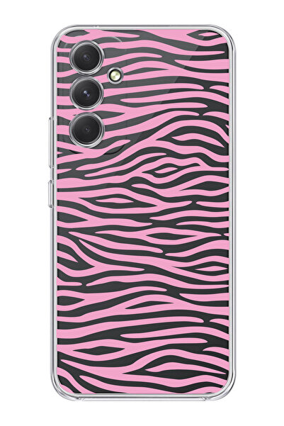 moonset Samsung Galaxy A26 Uyumlu Zebra Desen Tasarımlı Baskılı Şeffaf Telefo...