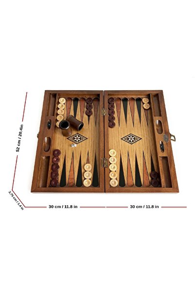 Helena Wood Art Infiniti Numerator Wooden Backgammon and Walnut