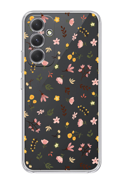 moonset Samsung Galaxy A36 Uyumlu Çiçekler Tasarımlı Baskılı Şeffaf Telefon K...