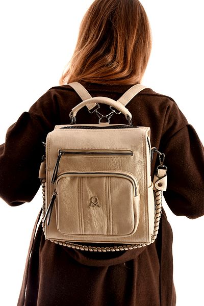 KIRASE Mega Bag Ποιότητας Δερμάτινο Πολλαπλών Διαμερισμάτων ώμου και σακίδιο πλάτης
