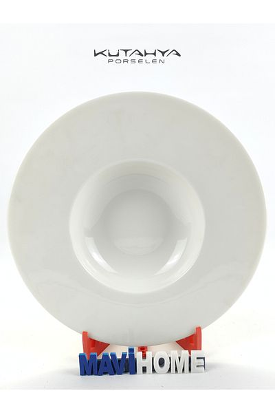 Kütahya Porselen 27 cm Plain Cream Porcelain Pasta Plate - Single