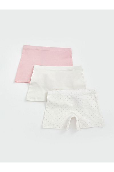 LC Waikiki New Season Elastic Waist Basic Girls Boxer 3-Piece - S5Bm08Z1