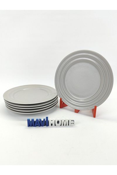 Kütahya Porselen New Tuana Series 20 cm Dessert - Cake Plate Set of 6
