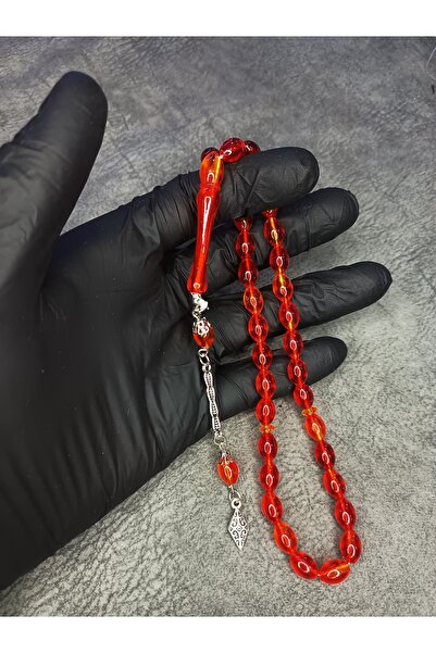 Mos Tespih Barley Cut Moire Powder Amber Prayer Beads