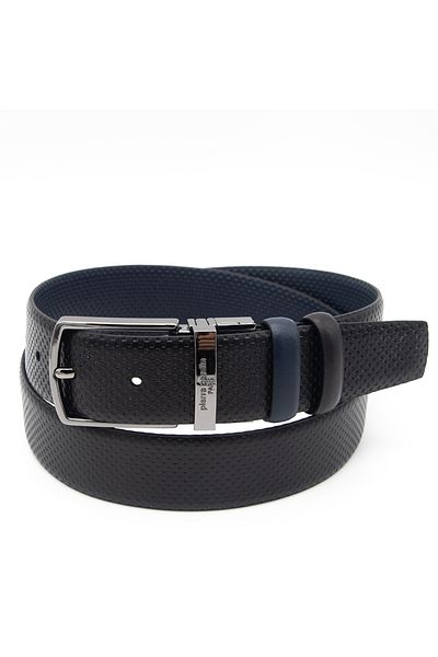 Pierre Cardin Double Sided Black-Navy Leather Belt - Pc-Ci̇ft04Sl2