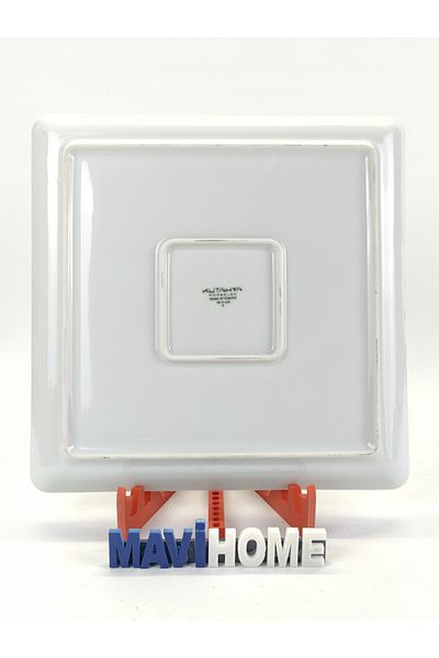 Kütahya Porselen 27 cm Square White Porcelain Boat Plate - Single