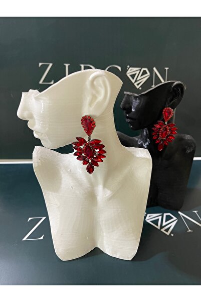 ZİRCON Işıltılı model elmas ve kristal taşlar küpe gelin aksesuarları nikah düğün kına nişan küpesi