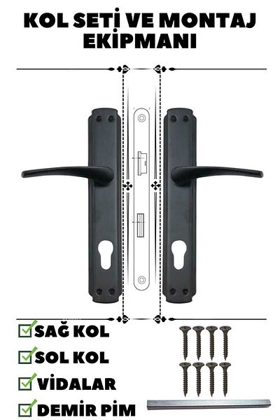 KAİZEN Bravo Black Mirrored Door Handle Yale