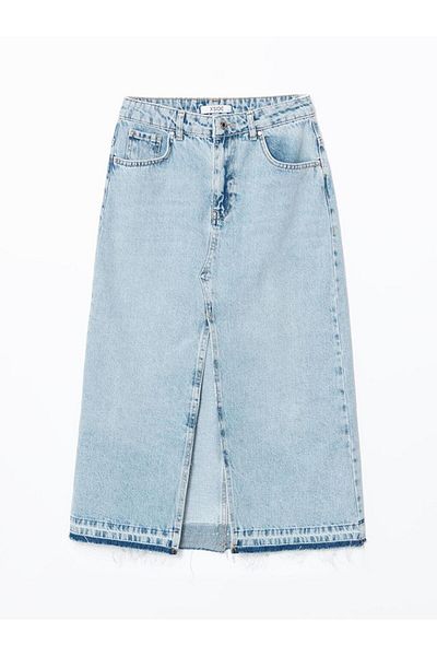 LC Waikiki Dámská džínová sukně XSIDE Narrow Fit