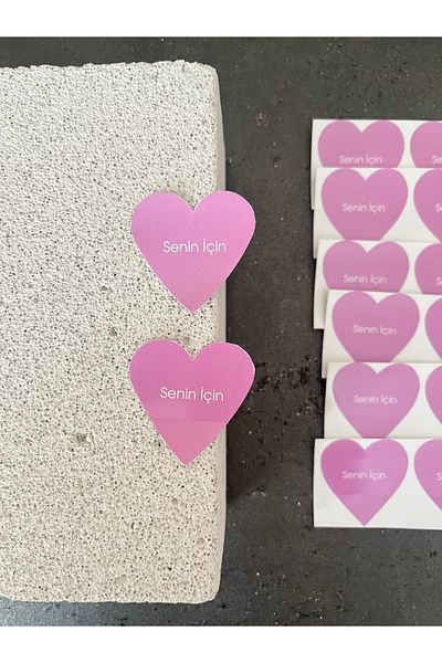 Meyofficial 30 Heart Cut Writing Stickers - Adhesive Sticker for You