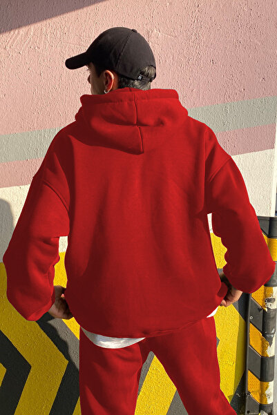 ruNadeS Men's 3 Thread Wide Fit Hooded Kangaroo Pocket Tracksuit Set - Casual