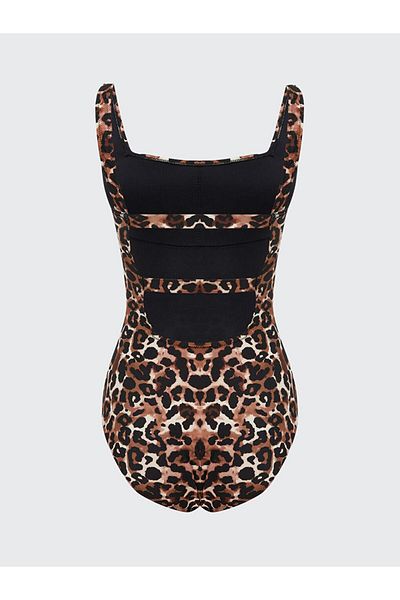 LC Waikiki Γυναικείο μαγιό LCW DREAM Leopard Print με αφαιρούμενα μαξιλαράκια