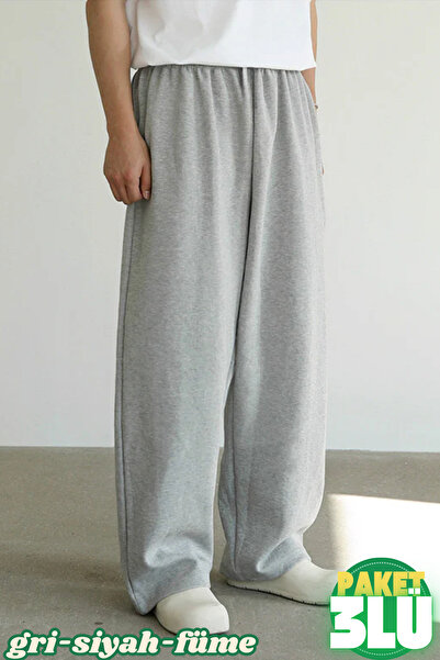 BSBSPOR 3 τεμάχια φαρδιά αθλητικά παντελόνια με εξαιρετικά φαρδιά πόδια, τριπλό