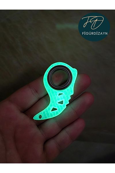 FigürDizayn Keyrambit Pro V2 Glow - مع محمل يتوهج في الظلام