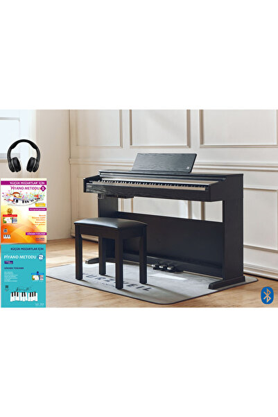 Kurzweil Cup M1 Siyah Dijital Piyano Seti (Tabure, Kulaklık, Katre Müzik Piyano Metodları)