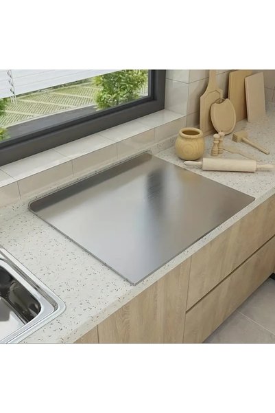 Stainless Art Stainless Steel 60 X 50cm Metal Workbench Protector L Twist Multipurpose Cutting Board