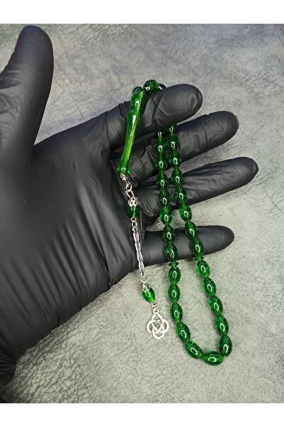 Mos Tespih Mărgele de rugăciune de chihlimbar pulbere verde