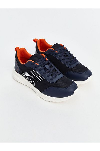 LC Waikiki Lcw Steps Navy Blue Lace-Up Printed Men's Sneakers
