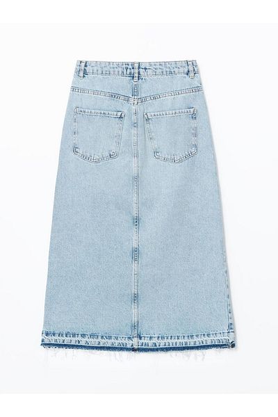 LC Waikiki Dámská džínová sukně XSIDE Narrow Fit