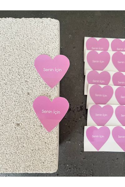 Meyofficial 30 Heart Cut Writing Stickers - Adhesive Sticker for You