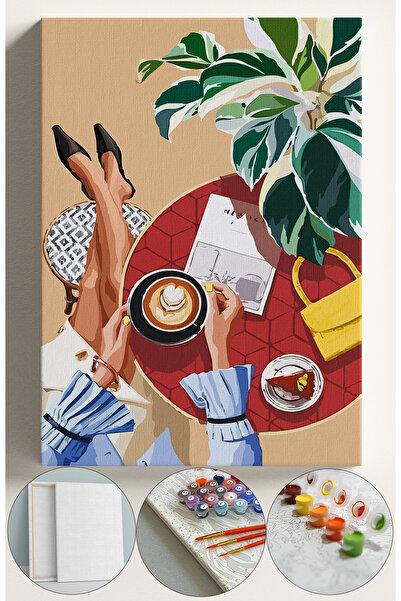 Corvo Sayılarla Boyama Çerçeveli Hobi Seti Numaralı Tuval Fırça Boya Kasnaklı...