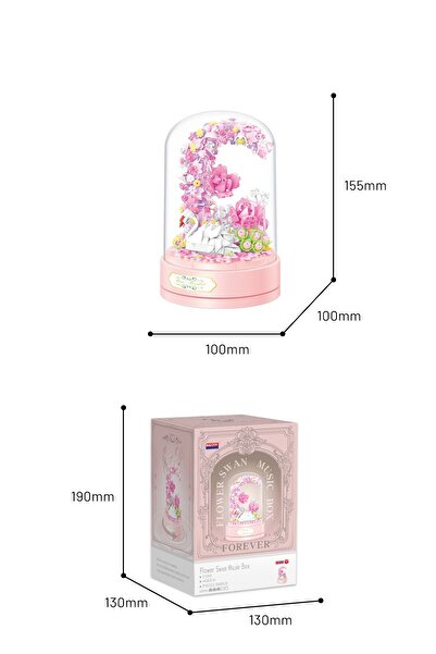 balody Gül Aşkı Müzik Kutusu (BL21209) – Mini Blok Yapı Oyuncakları Seti