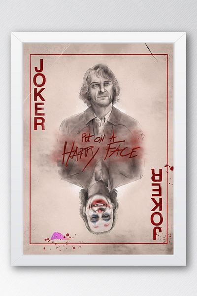 Saturn Pictură înrămate Joker - Pictură poster de film Put On a Happy Face