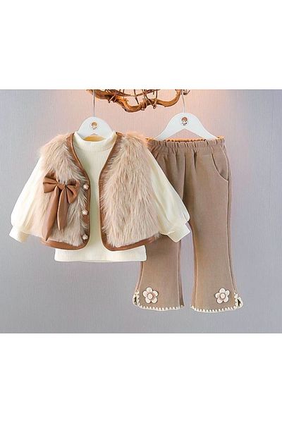 Eybabykids Set with Fur Vest