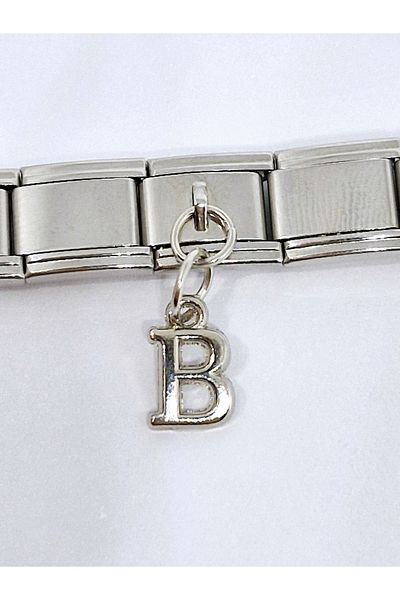 RoseCo00 1 Piece Letter B Italian Bracelet Charm