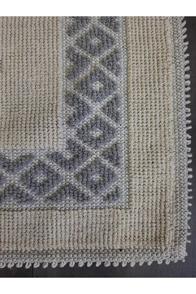 Dokumacıoğlu Soffy Cotton Grey & Cream 50x70 cm Πανί Μπάνιου Πανί Ποδιών