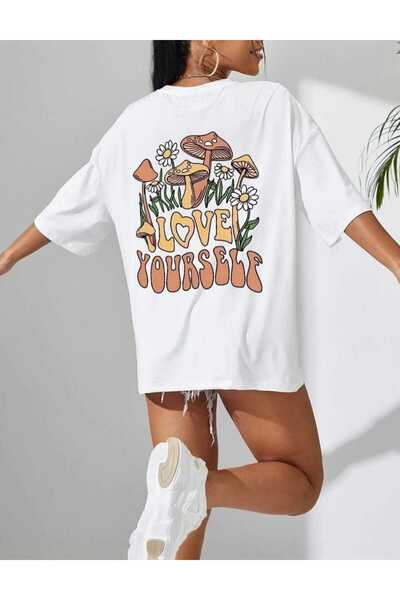 KOZİA OUTDOORS Μαλκοτσόμπεϊ μπλουζάκι με στάμπα  "αγάπα τον εαυτό σου "
