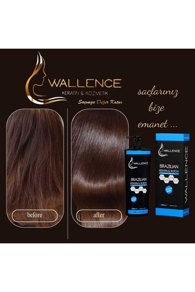 wallence Anti-Breakage Nourishing/repairing Brazilian Keratin & Botox 1000ml..keuskozmetik110404