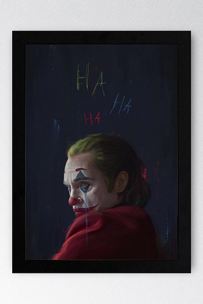 Saturn Joker Ha Ha Ha Pictură înrămată - Pictură poster de film